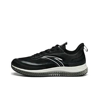 Anta Night Stalker Low Top Running Shoes Men's Black White Flash Energy Technology