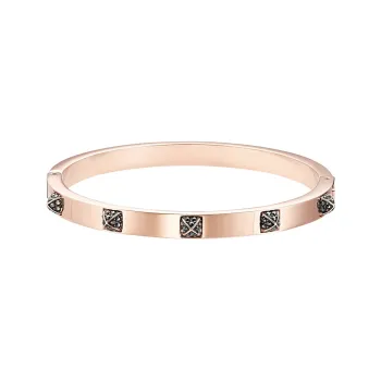 Swarovski Bangles Women's Black/Rose Gold Tone Plated