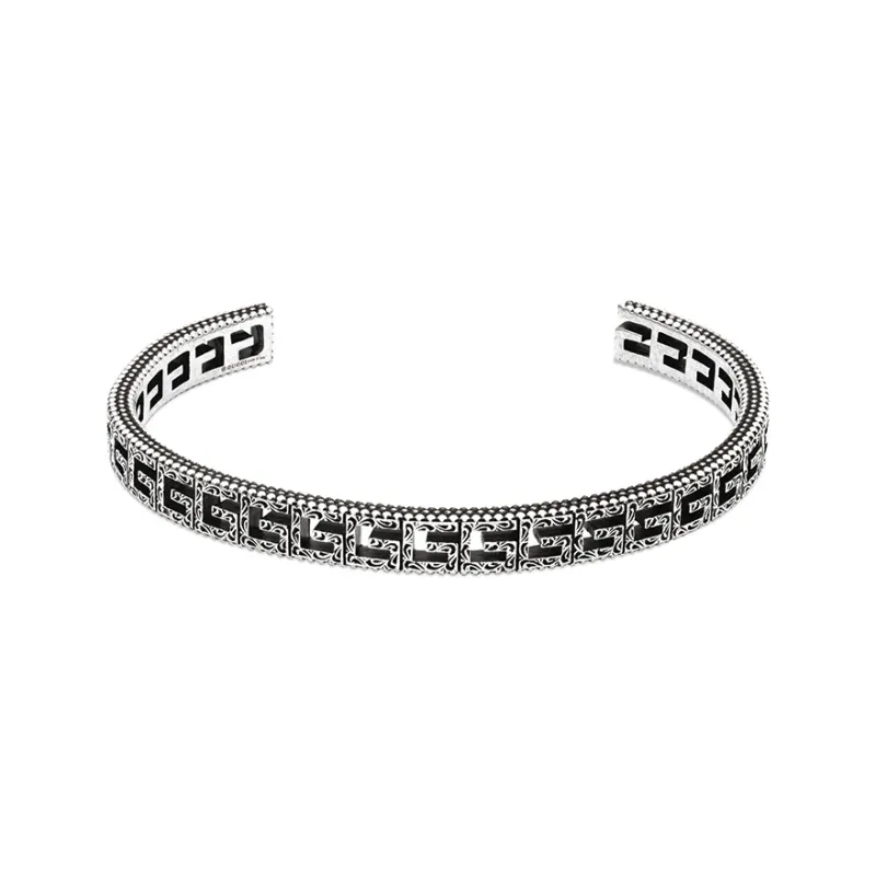 GUCCI 925 Sterling Silver Bangles Women's Silver-1