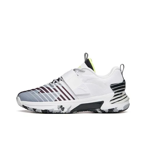 ANTA Sweep Basketball Shoes Men Low-Top ANTA White/Carbon Gray