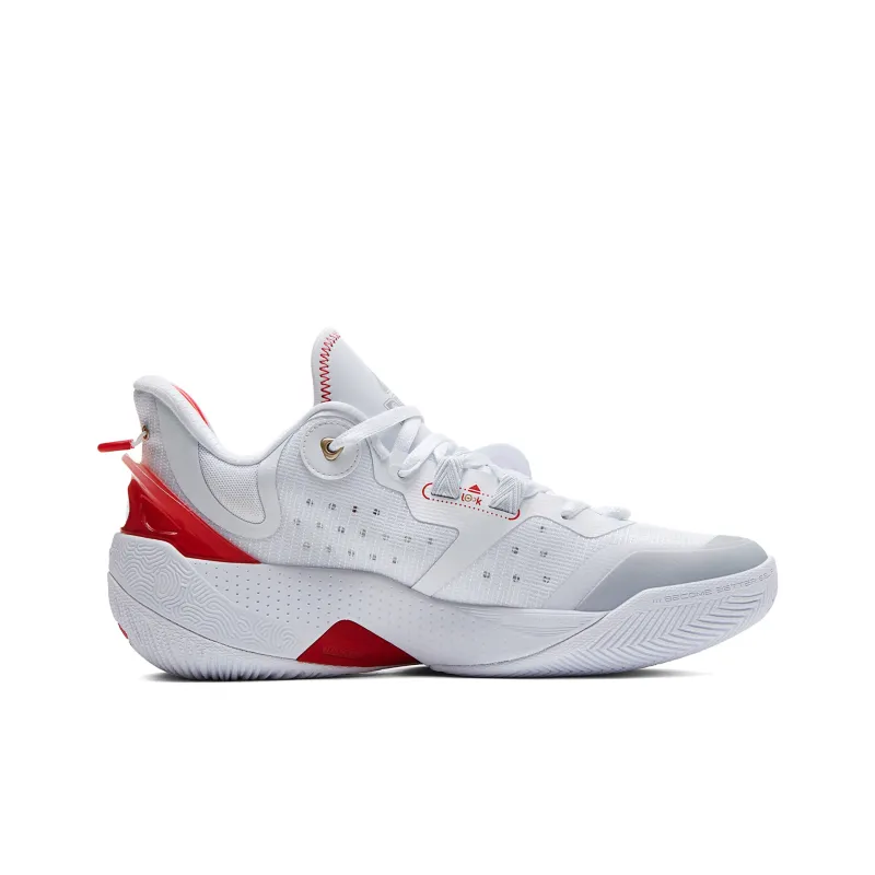 PEAK Phantom Foal 2.0 Basketball Shoes Men Low Top All White Ice Blue-1