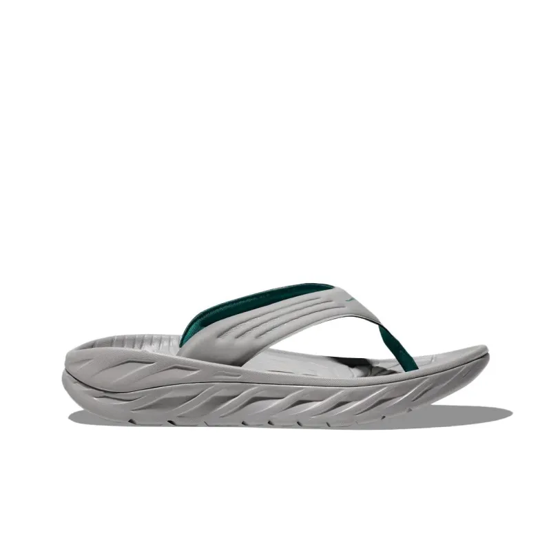 HOKA ONE ONE Ora Recovery Flip Quiet Flip Flops Men's Gray Green-1