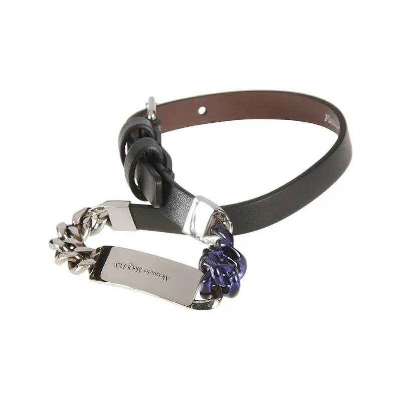 Alexander McQueen Bangles Men Black-1