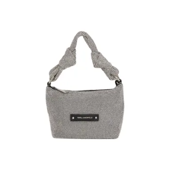 KARL LAGERFELD Polylactic Acid Handbag, Shoulder Bag Women's Silver