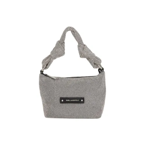 KARL LAGERFELD Polylactic Acid Handbag, Shoulder Bag Women's Silver