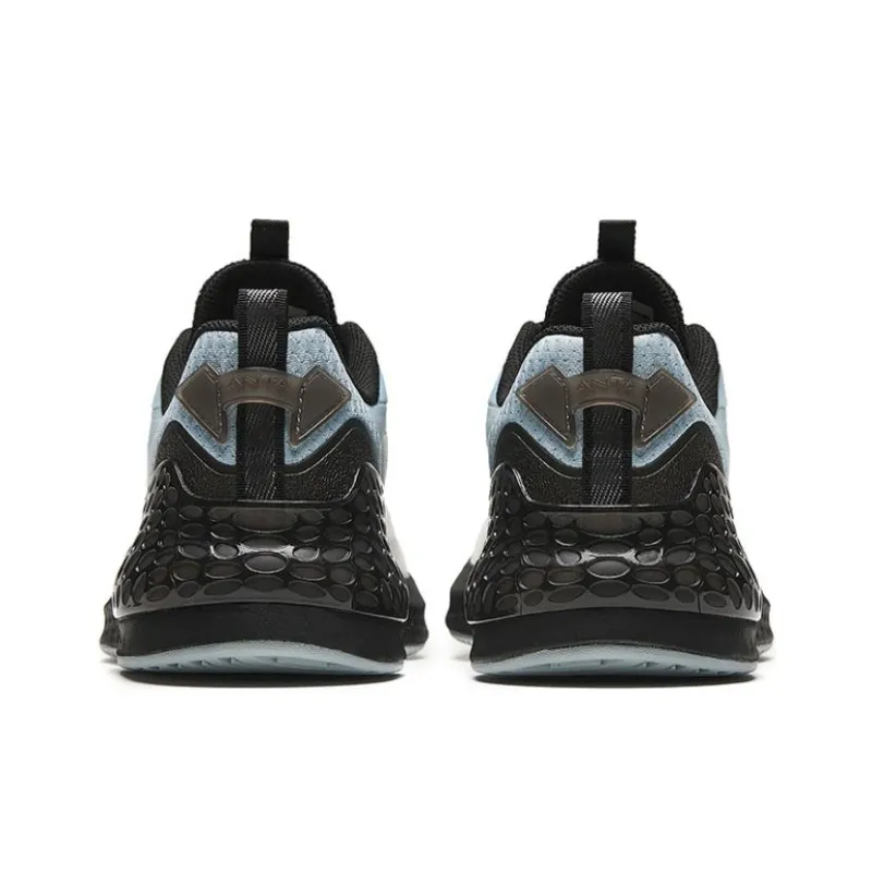 Anta C37+ Cushioning, Slip Resistant, Breathable, Lightweight Low Top Running Shoes Men's Black White-3