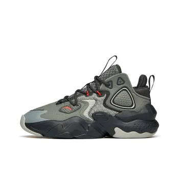 Anta Bastard Peak 2 Anti Slip Wear Resistant Mid Top Chunky Sneakers Asphalt Gray