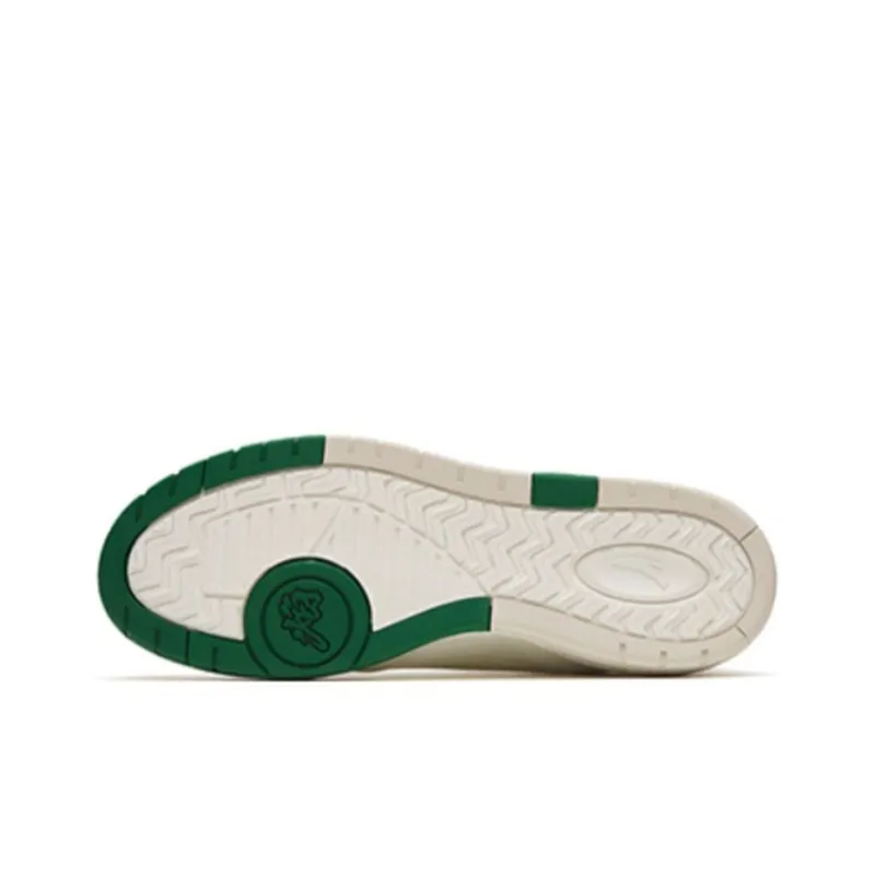 Anta Flame 4.0 Anti Slip Wear Resistant Low Top Skateboard Shoes Men's White Green-5