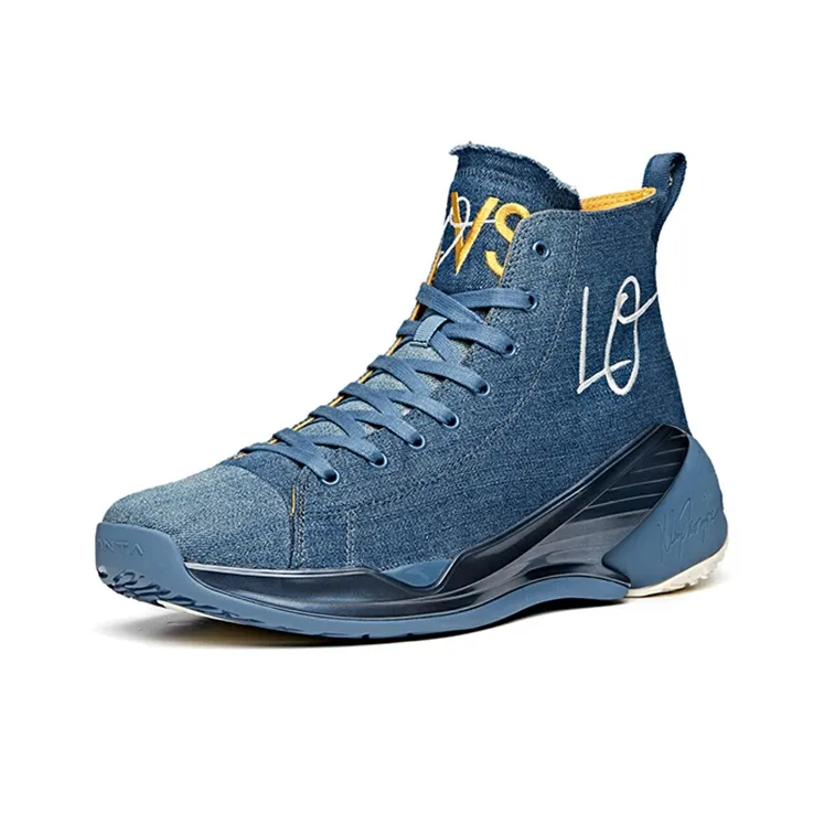 Anta KT4 Thompson Lovs Coverage High Top Basketball Shoes Men's Blue-1