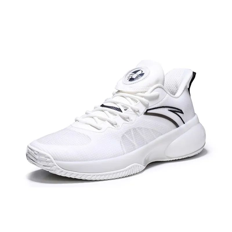Anta Cement Busters Low Top Performance Basketball Shoes Men's White Black-2