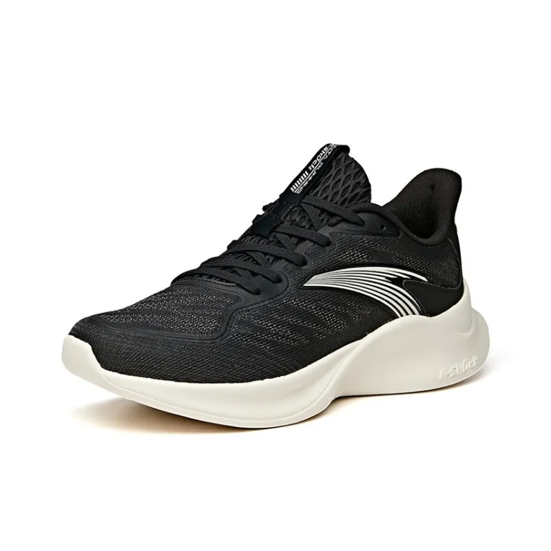 Anta DuCi1 Cushioned Anti-Slip And Wear-Resistant Lightweight Low-Top Running Shoes Men's Black White-1