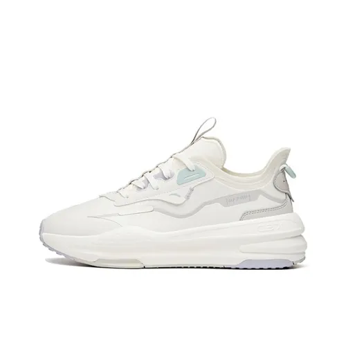 Anta C37 Lifestyle Collection Durable Breathable Low Top Skateboard Shoes Women's White Gray