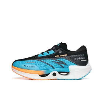 ANTA Crash Wave 1 Running Shoes Men Low Top Blue/Fluorescent Glaze Orange/Black