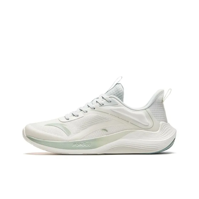 Anta DuCi1 Cushioning Breathable Low Top Casual Running Shoes Women's White Green-0