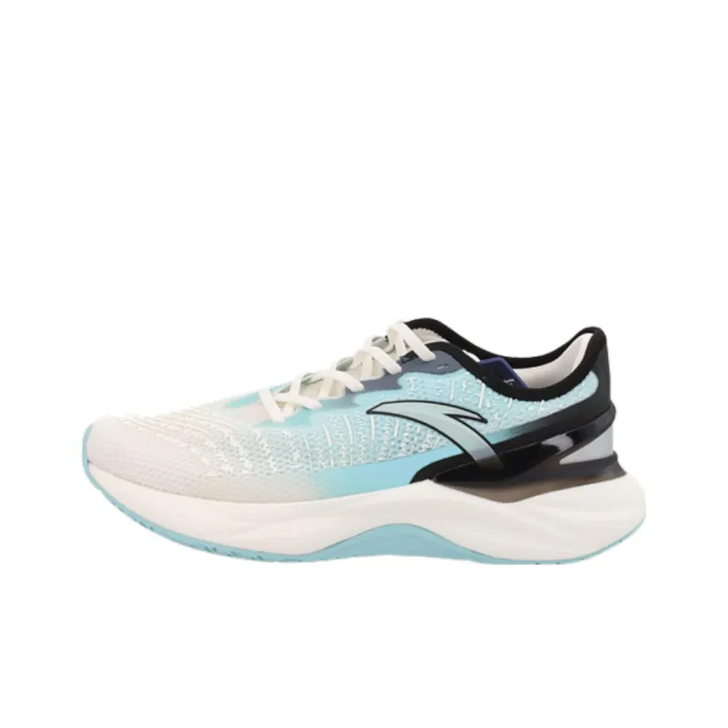 Anta Tron 2.0 Cushioned Anti-Slip Wear-Resistant Breathable Lightweight Low-Top Running Shoes Men's White Blue Black-0