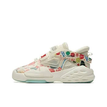 Coca Cola x Anta Bastard Cushioning Anti Slip And Wear Resistant Low Top Chunky Sneakers Men's White Red Blue