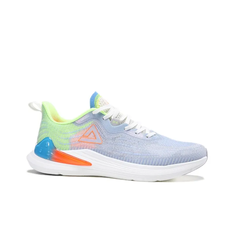 PEAK Rive 003 Cushioning Breathable Lightweight Low-Top Running Shoes Men's Light Blue Floral Yarn-1