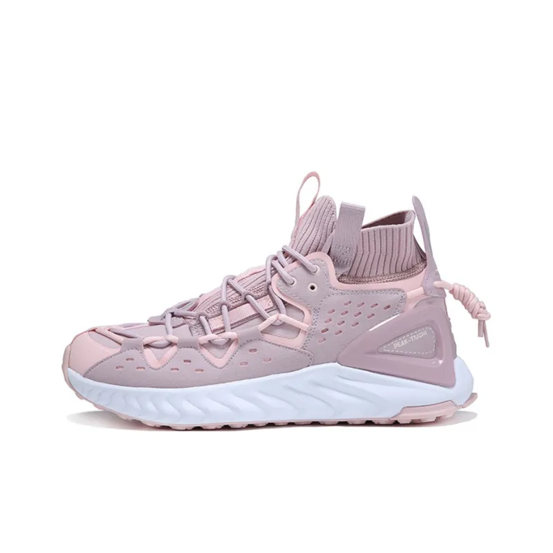 PEAK Taichi Mid-Top Running Shoes Women's Gray Pink-0