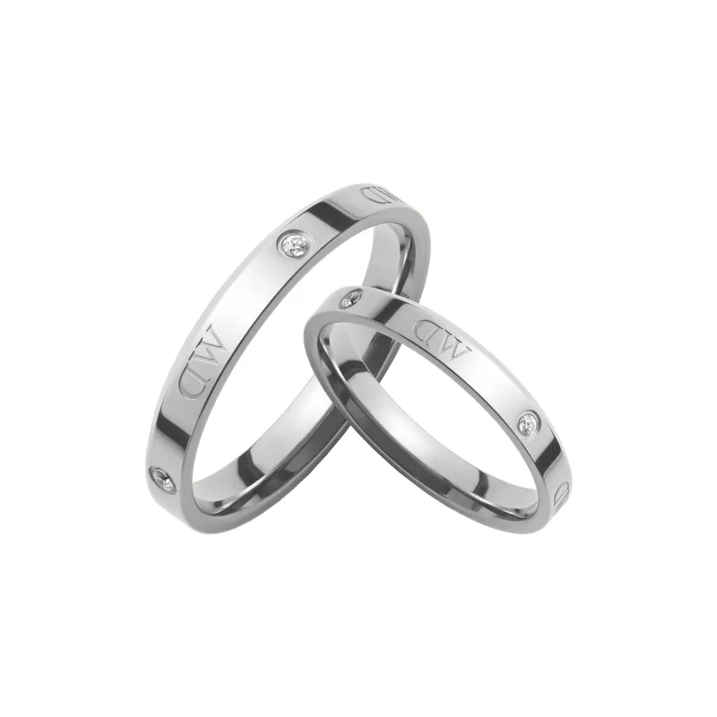 Daniel Wellington Alloy Rings Unisex Silver-1