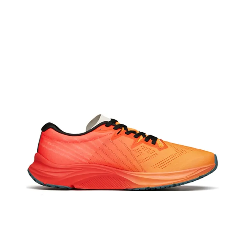 Anta Asphalt Road Fighter 1.0 Cushioned Slip-Resistant Abrasion-Resistant Low-Top Running Shoes Men's Yellow Red Black-1