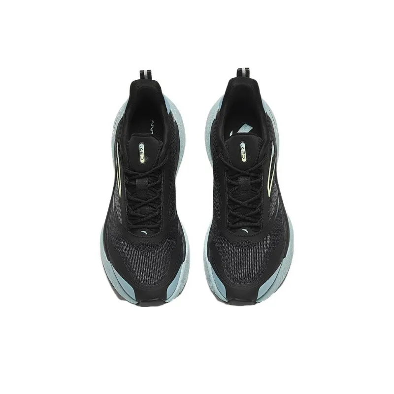 Anta C37 Series Cushioning Wear Resistant Low Top Running Shoes Men's Black Blue-2