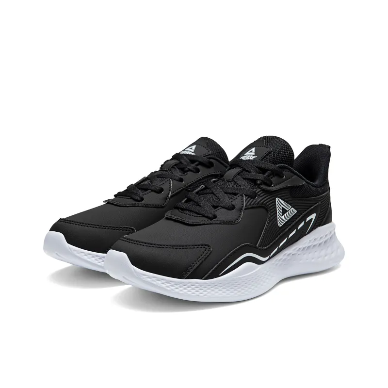 PEAK Cushioned Wear Resistant Breathable Slip Resistant Low Top Running Shoes Women's Black Baymax-2