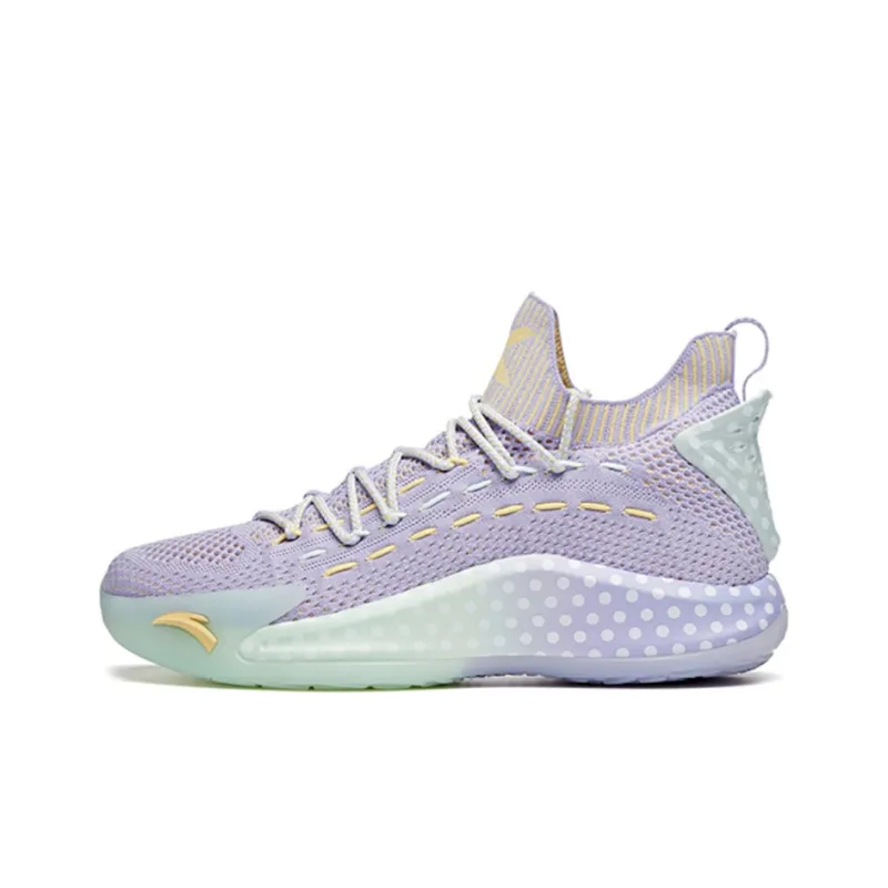 Anta KT5 Shock Absorbers With Slip Resistant And Abrasion Resistant Properties Mid Top Basketball Shoes Men's Purple-0