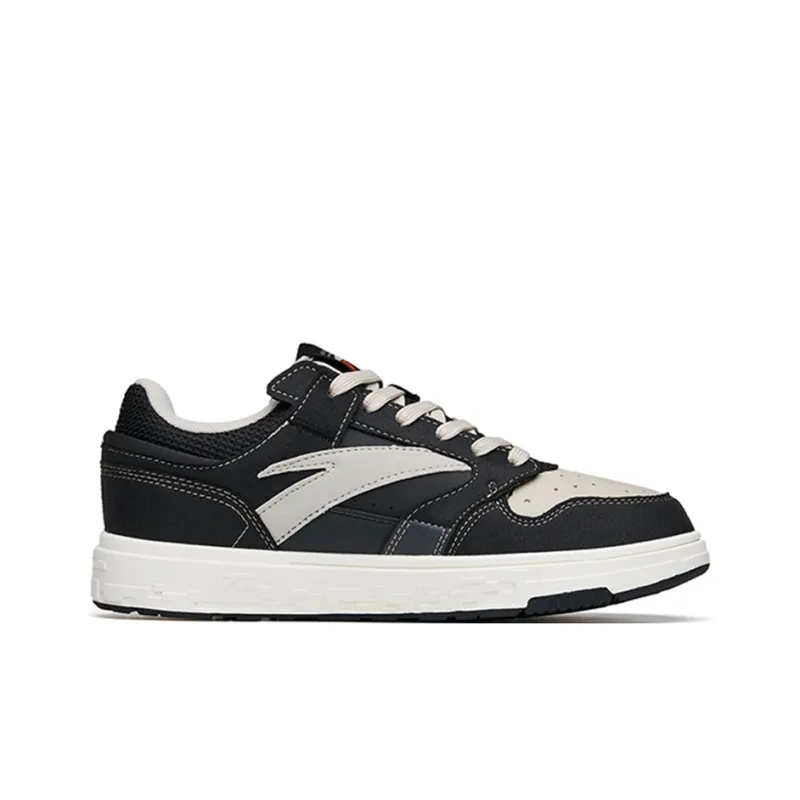 Anta Street Play Series Slip Resistant Cushioning Abrasion Resistant Low Top Skateboard Shoes Men's Black Gray Obsidian-1