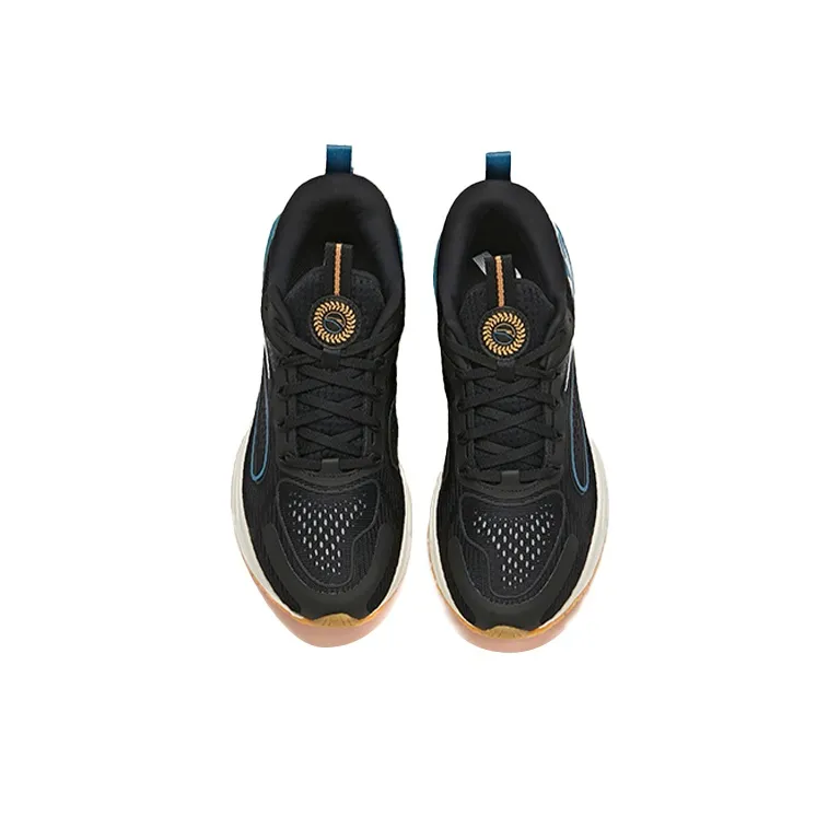 Anta Tron 1.0 Cushioned Slip-Resistant Abrasion-Resistant Breathable Low-Top Running Shoes Men's Black Blue White-3