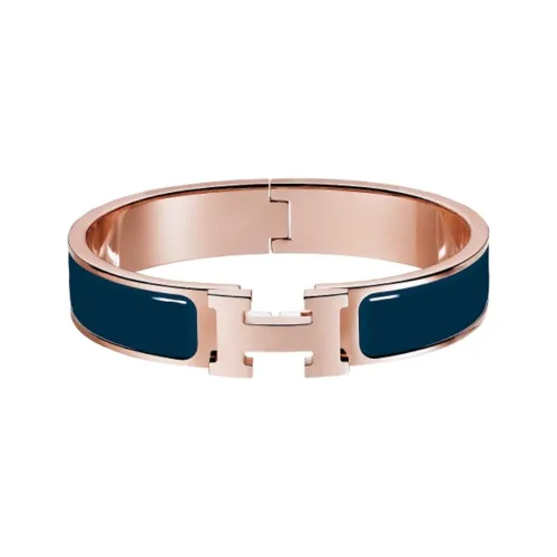 HERMES Bangles Women's Rose Gold/Dark Blue