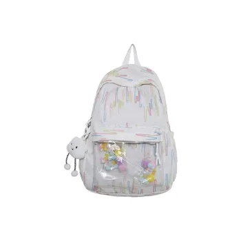 Venerable Brahma Nylon Backpack Women's White/Black/Pink/Yellow