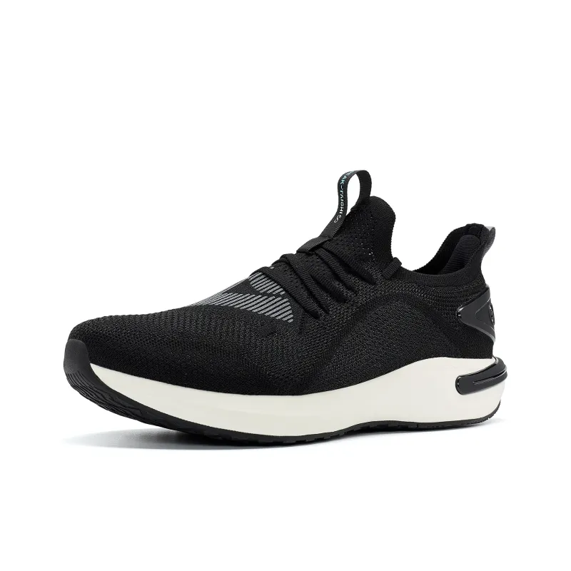 PEAK State Extreme 5.0 Cushioned Slip Resistant Abrasion Resistant Low Top Casual Running Shoes Men's Black White-2