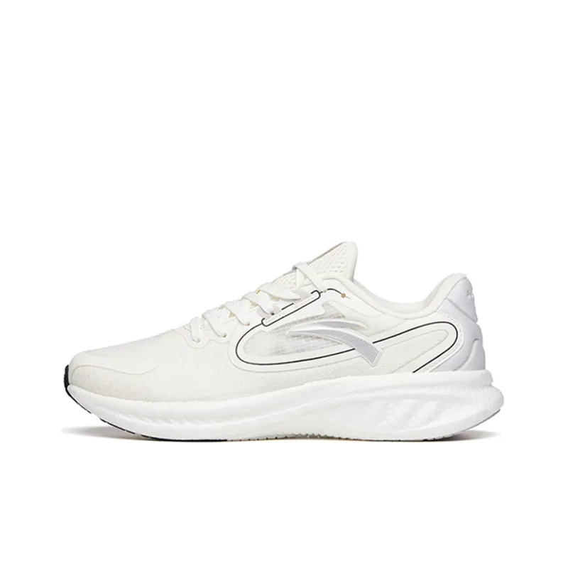 Anta Martian Foam Anti-Slip Wear-Resistant Low-Top Running Shoes Men's Ivory White-0