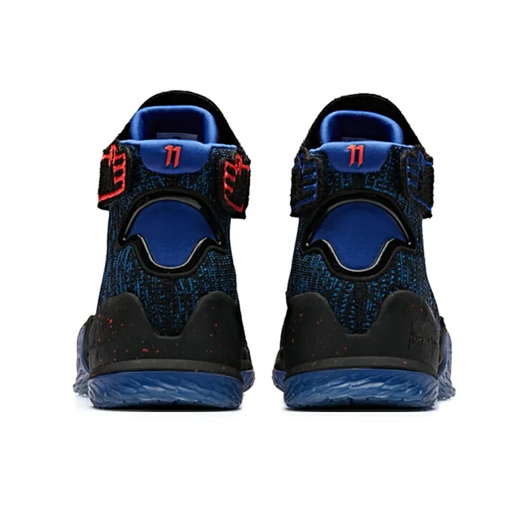 Anta KT3 KT 3/4 Rain Cushioning Wear Resistant High Top Basketball Shoes Men's Black Blue Red-2