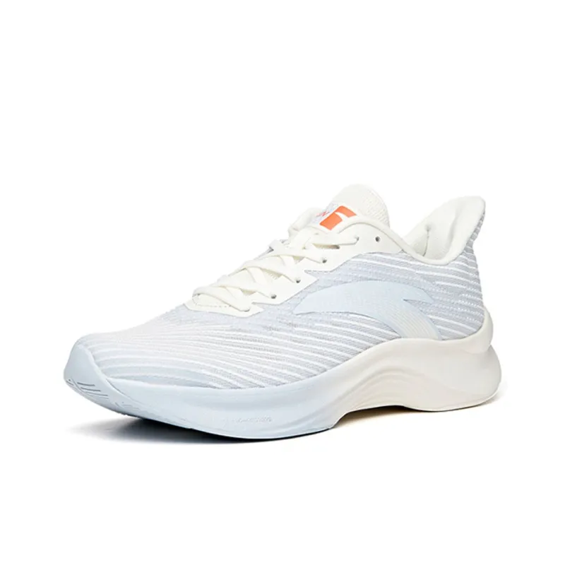 Anta Edge Cushioning Wear-Resistant Low-Top Running Shoes Men's White Blue-2