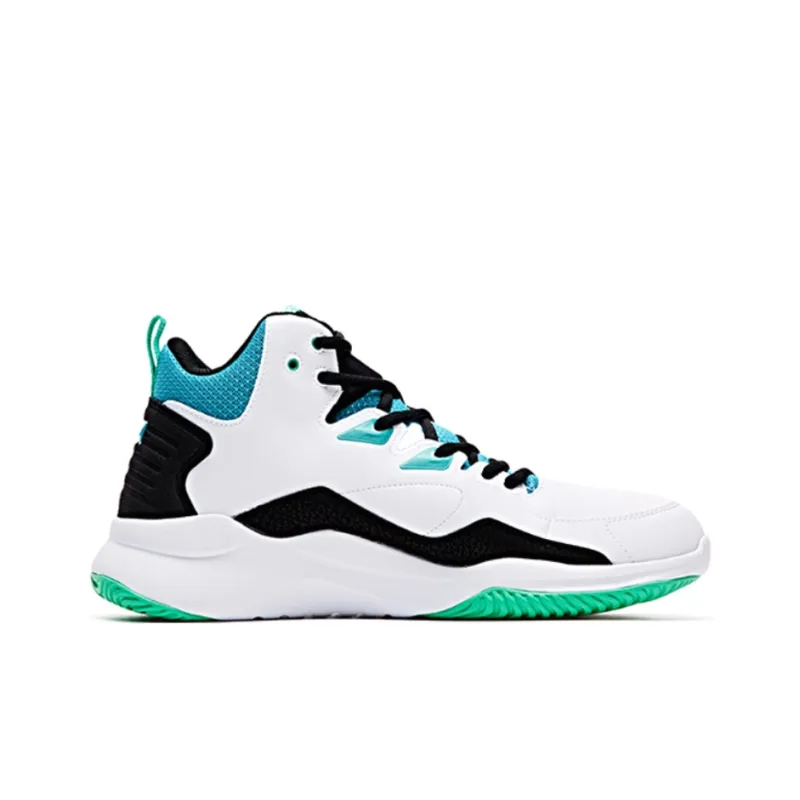 Anta Star Trail 4 Cushioning Anti-Slip And Wear-Resistant High-Top Basketball Shoes White Blue-1