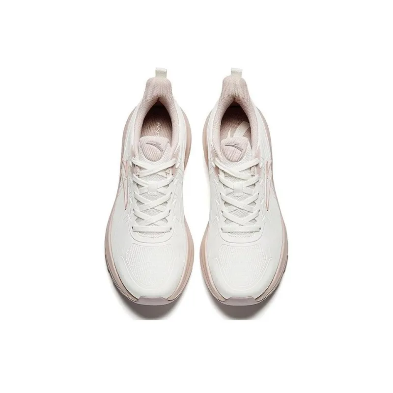 Anta Cloud Journey Slip Resistant Low Top Casual Running Shoes Women's White Gray-2