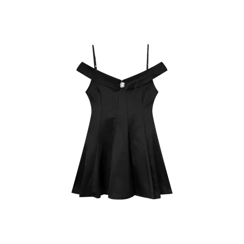 LEMON FAIRY Slip Dresses Women's Black