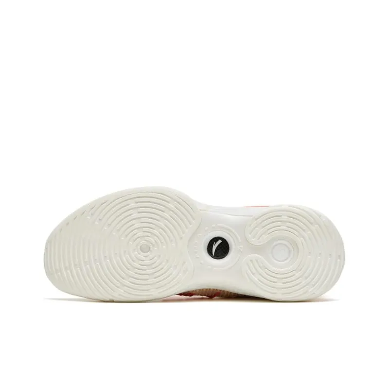 Anta ZUP1 Nitrogen Technology Cushioning Anti Slip And Wear Resistant Low Top Basketball Shoes Red Yellow New Year-3