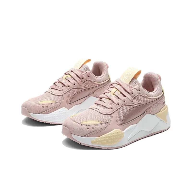 PUMA RS X Anti Slip Wear Resistant Low Top Kids Lifestyle Shoes Rose Gold Teenagers-1
