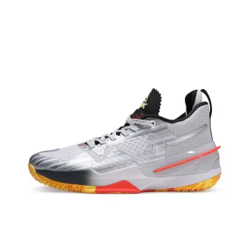 PEAK Flash 3 Through Durable Breathable Mid Top Basketball Shoes Men's Silver