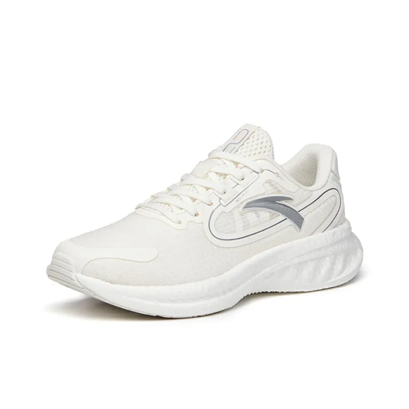 Anta Martian Foam Cushioning, Slip Resistant, Abrasion Resistant, Breathable Low Top Running Shoes Women's Ivory White-1