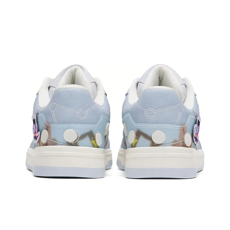 Anta AOYU Slip-Resistant Cushioning Wear-Resistant Low-Top Skateboard Shoes Unisex White Blue-3