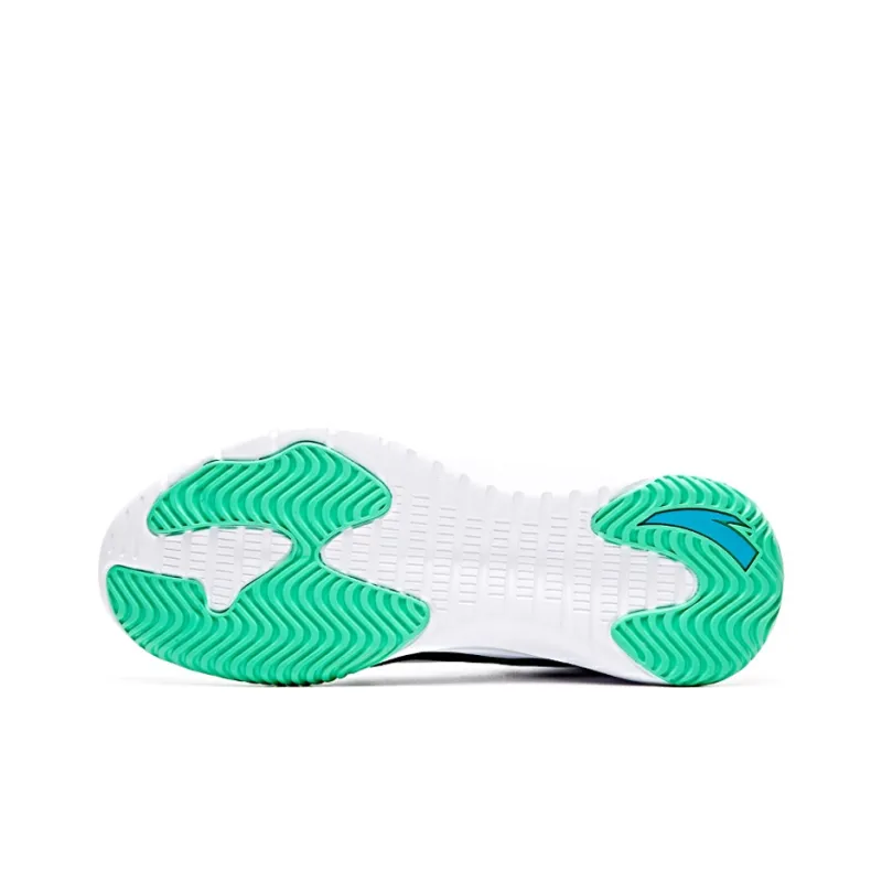 Anta Star Trail 4 Cushioning Anti-Slip And Wear-Resistant High-Top Basketball Shoes White Blue-5