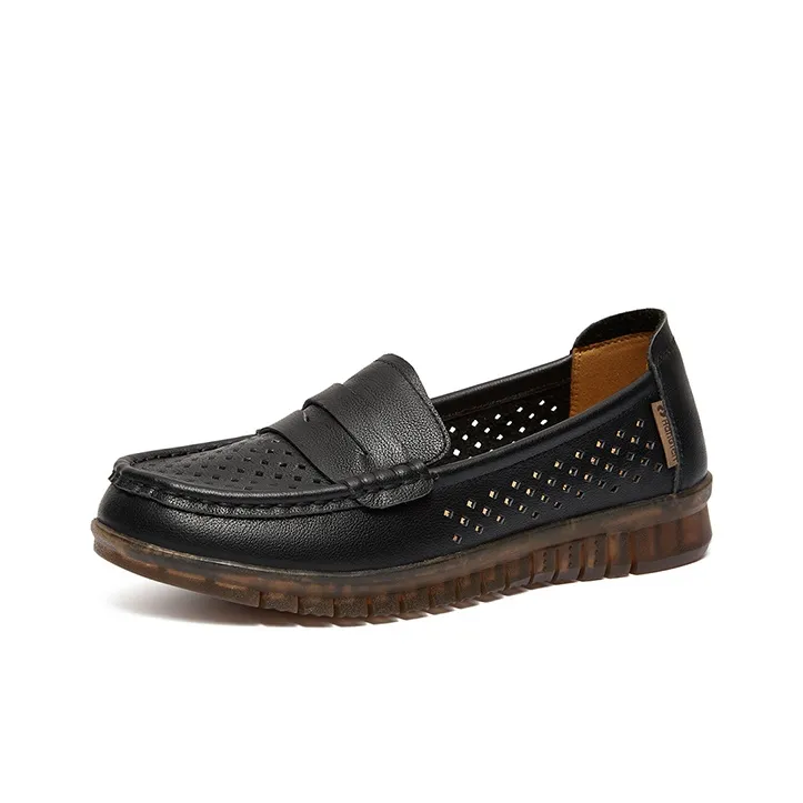 HANG TEN Loafers Women's Black/Apricot-1