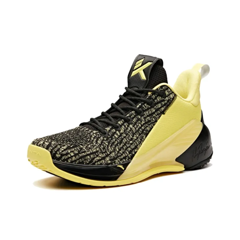 Anta KT4 Shock Absorbers Slip Resistant Breathable Low Top Basketball Shoes Men's Yellow Black-2
