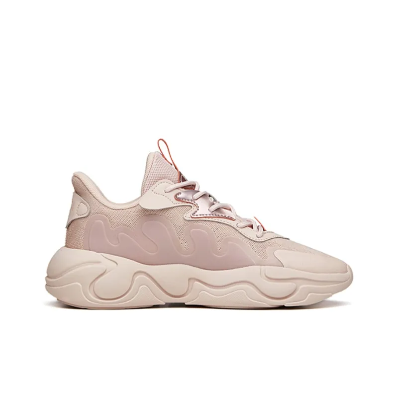 Anta Chao Worship 2.0 Cushioning Anti Slip And Wear Resistant Low Top Chunky Sneakers Women's Wheat Pink-1