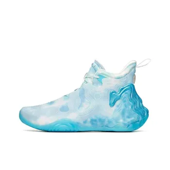 ANTA Star Mountain Basketball Shoes Men High Top Ocean Cyan/White