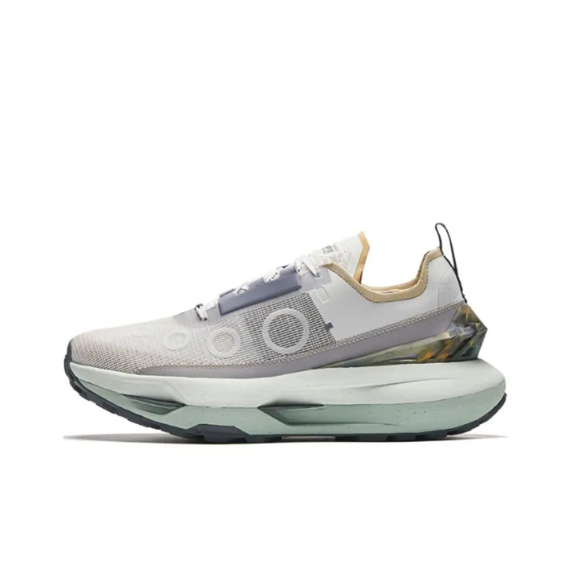 Anta Swift Cushioning Wear Resistant Low Top Running Shoes Men's Gray White-0