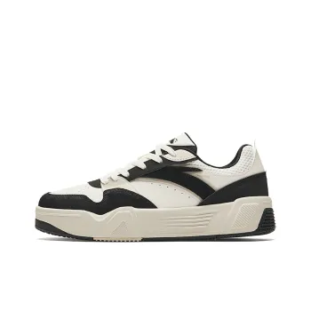 Anta C37 Series Wear Resistant Lightweight Height Increasing Low Top Skateboard Shoes Men's Black White